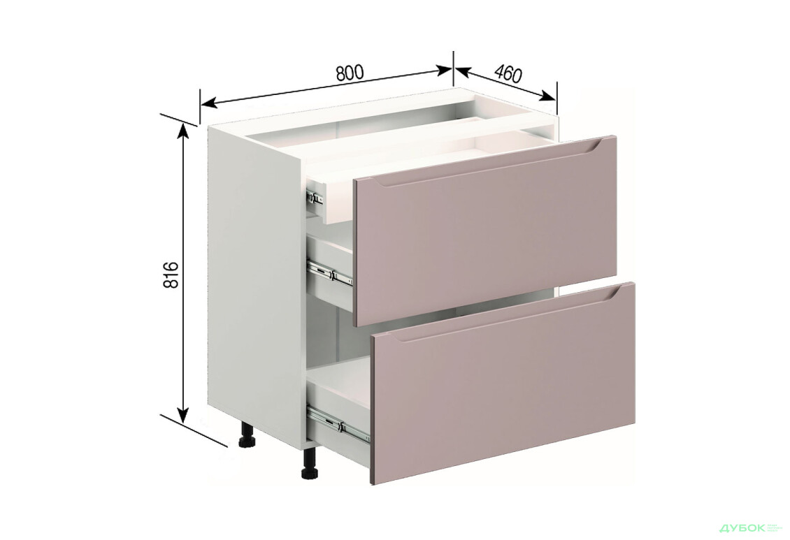 Н 80 Ш (+ВШ) LUX Заріна Світ Меблів