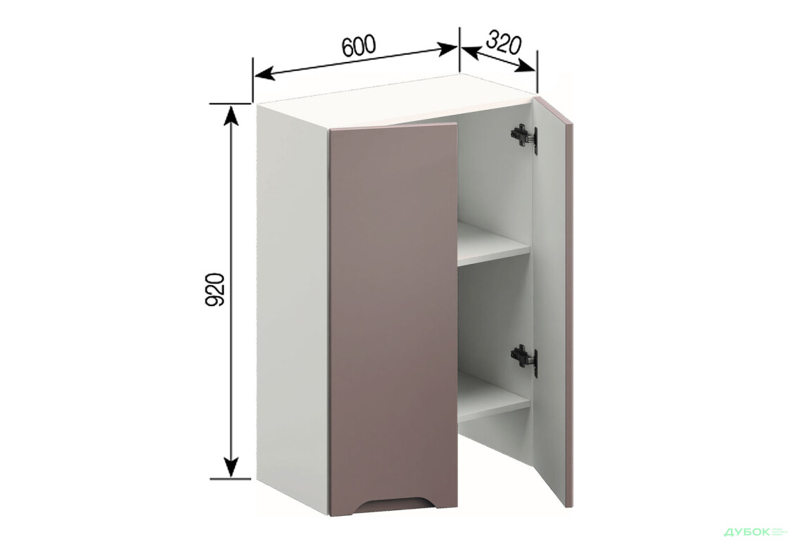 В 60 под вытяжку (h-920) Зарина Svit Mebliv