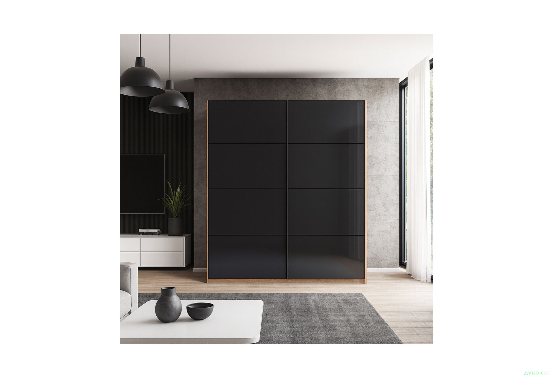 Изображение 2 - Шкаф-купе МироМарк Луна 2-дверный 150х210 см фасады Лава, серия Н