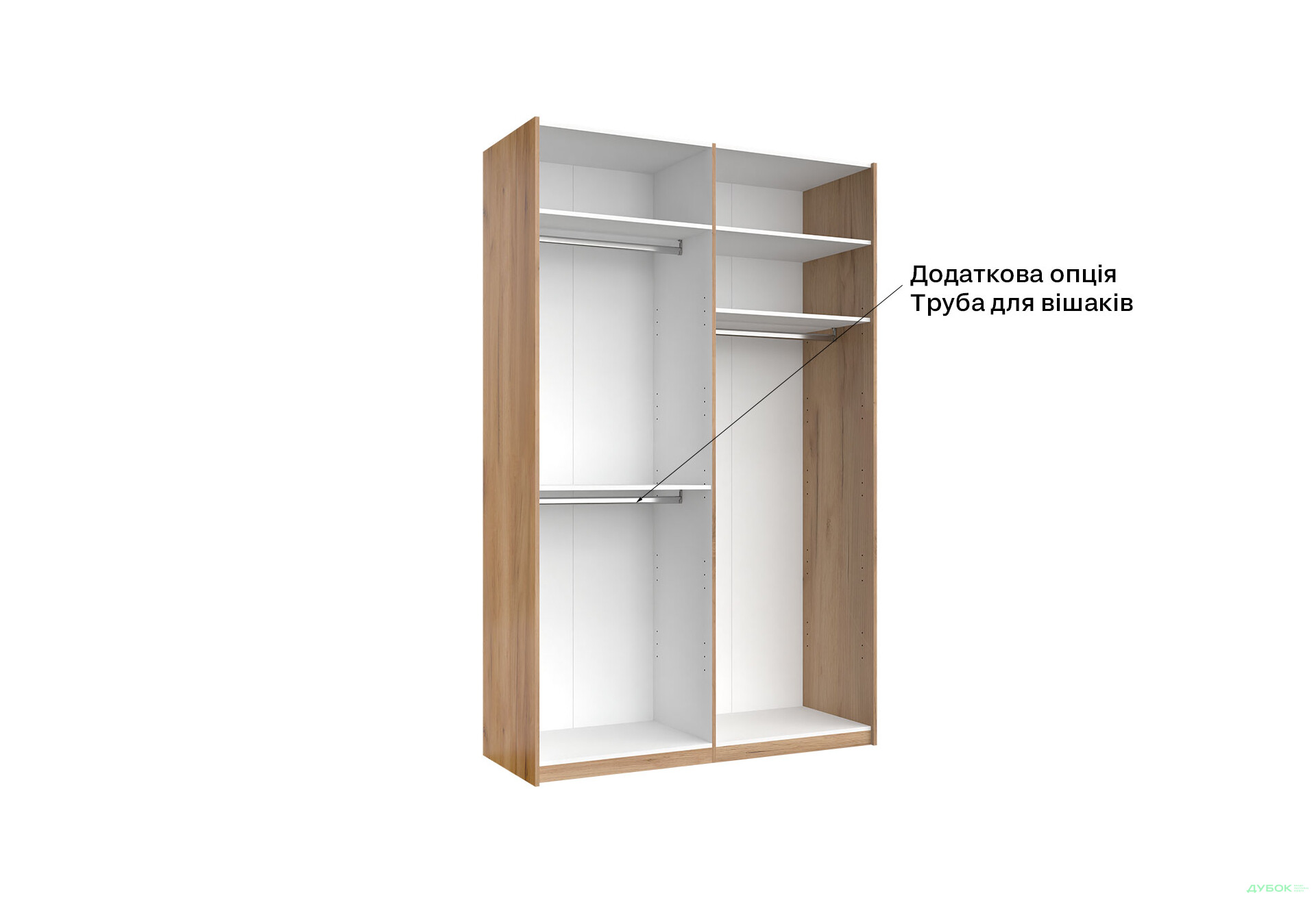 Шкаф-купе МироМарк Луна 2-дверный с зеркалом 150х240 см Дуб Крафт/Мат Лава, серия Н - Изображение 4 Изображение 4 - Шкаф-купе МироМарк Луна 2-дверный с зеркалом 150х240 см Дуб Крафт/Мат Лава, серия Н