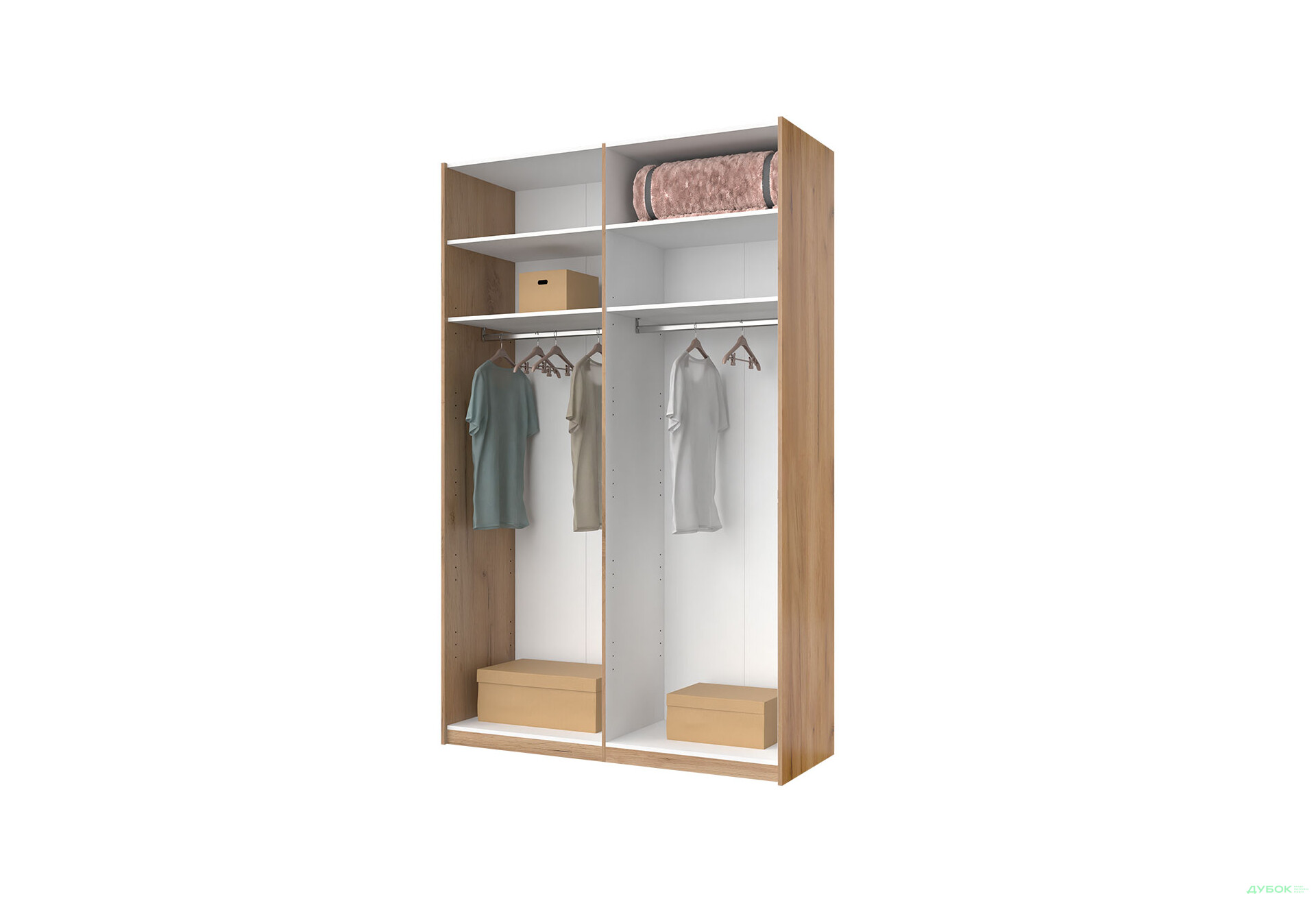 Шкаф-купе МироМарк Луна 2-дверный с зеркалом 150х240 см Дуб Крафт/Мат Лава, серия Н - Изображение 3 Изображение 3 - Шкаф-купе МироМарк Луна 2-дверный с зеркалом 150х240 см Дуб Крафт/Мат Лава, серия Н