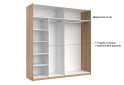 Зображення 15 - Шафа-купе MiroMark Луна 2-дверна 200х210 см фасади Лава/Дуб Крафт, серія Н