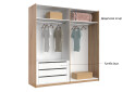 Зображення 16 - Шафа-купе MiroMark Луна 2-дверна 200х210 см фасади Лава/Дуб Крафт, серія Н