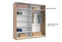 Зображення 18 - Шафа-купе MiroMark Луна 2-дверна 200х210 см фасади Лава/Дуб Крафт, серія Н