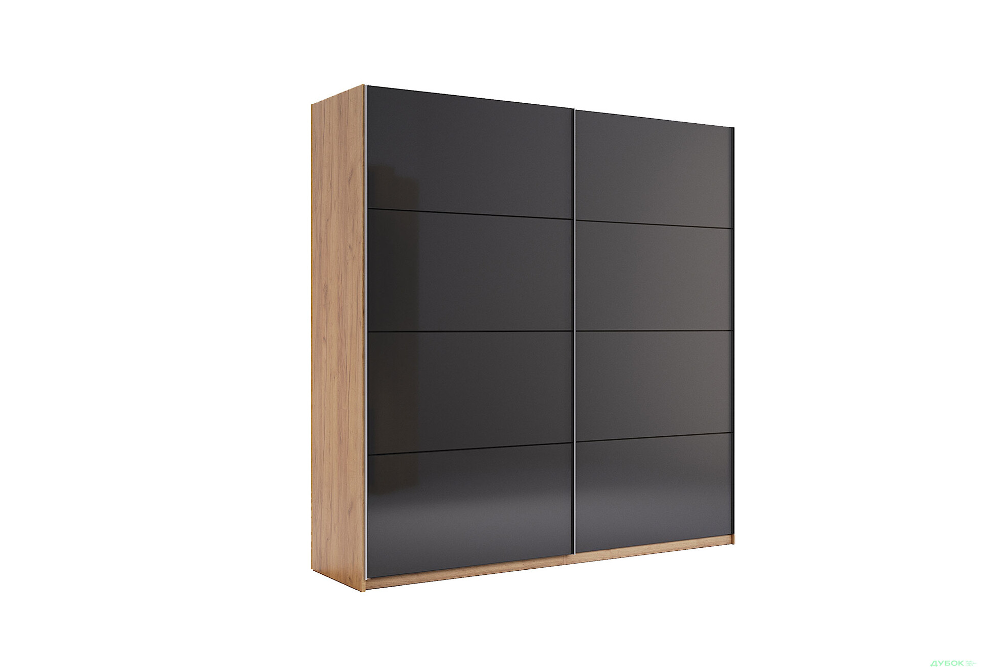 Зображення 3 - Шафа-купе MiroMark Луна 2-дверна 200х210 см фасади Лава, серія Н