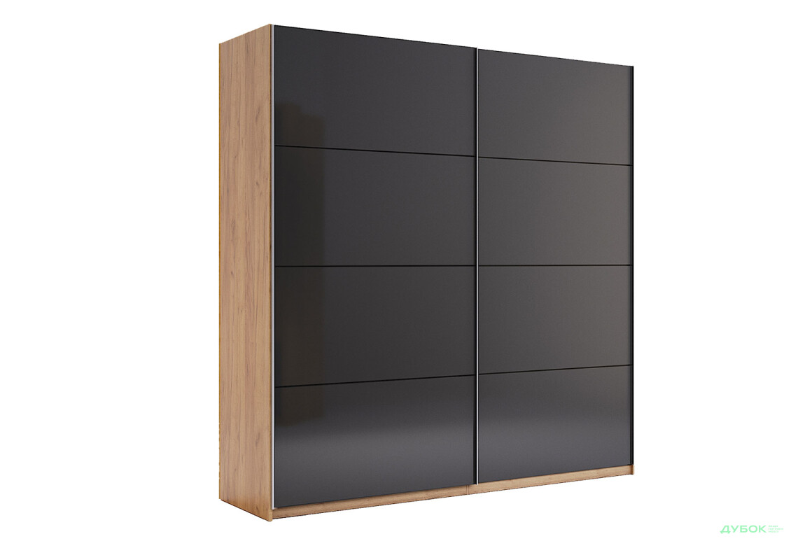Зображення 3 - Шафа-купе MiroMark Луна 2-дверна 200х210 см фасади Лава, серія Н