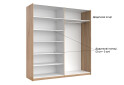 Зображення 19 - Шафа-купе MiroMark Луна 2-дверна 200х210 см фасади Лава, серія Н
