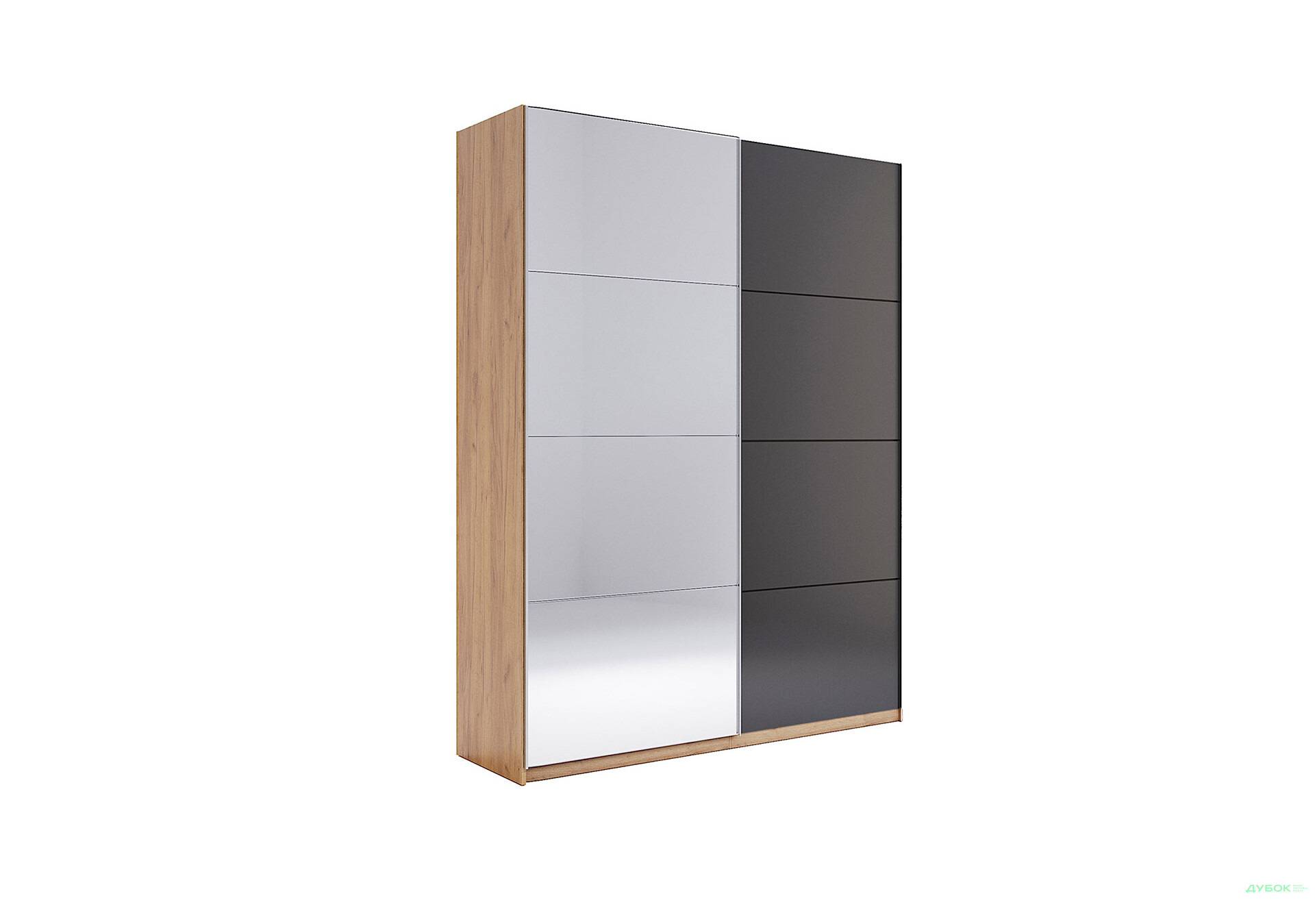 Шафа-купе MiroMark Луна 2-дверна із дзеркалом 200х240 см фасад Лава, серія Н - Зображення 1 Зображення 1 - Шафа-купе MiroMark Луна 2-дверна із дзеркалом 200х240 см фасад Лава, серія Н