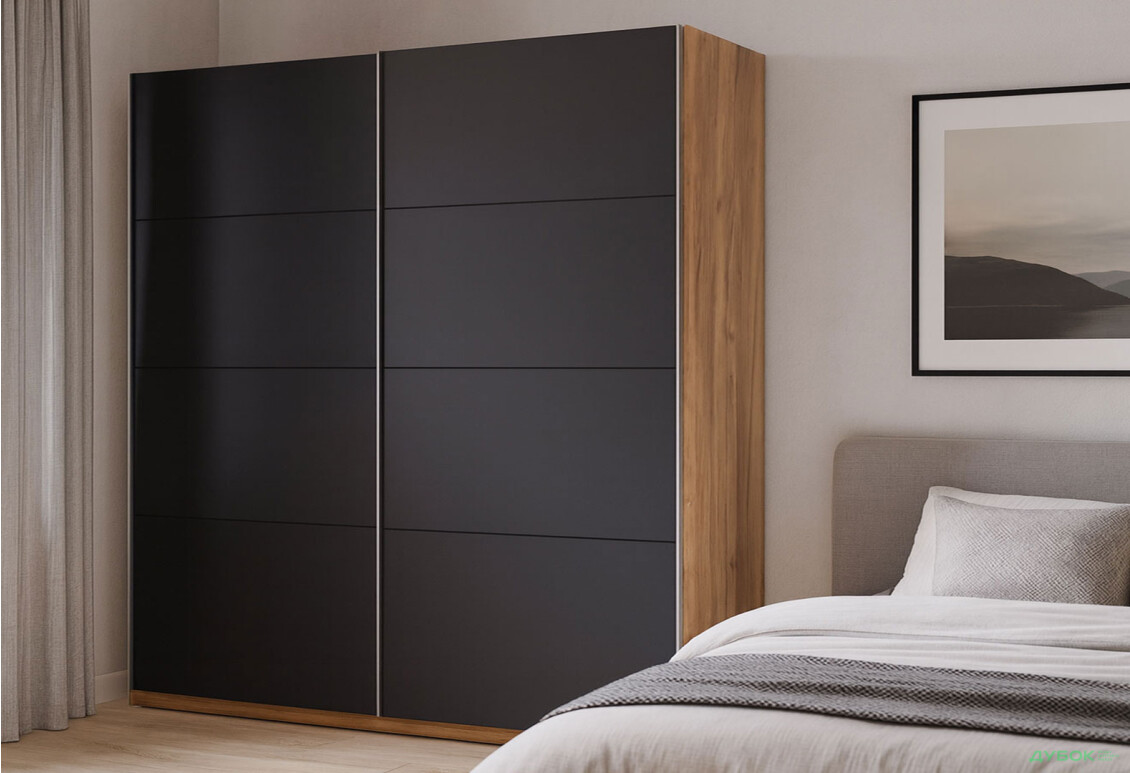 Зображення 2 - Шафа-купе MiroMark Луна 2-дверна 250х210 см фасади Лава, серія Н