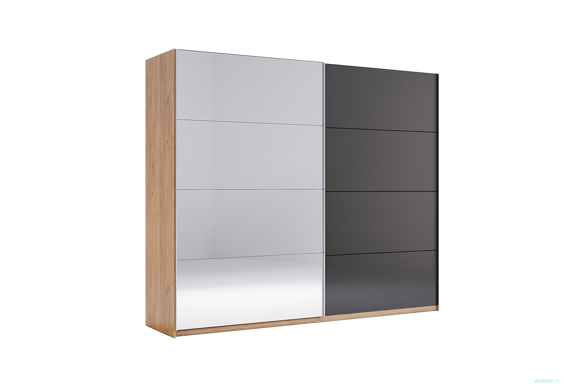Шкаф-купе МироМарк Луна 2-дверный с зеркалом 250х210 см фасад Лава, серия Н - Изображение 1 Изображение 1 - Шкаф-купе МироМарк Луна 2-дверный с зеркалом 250х210 см фасад Лава, серия Н