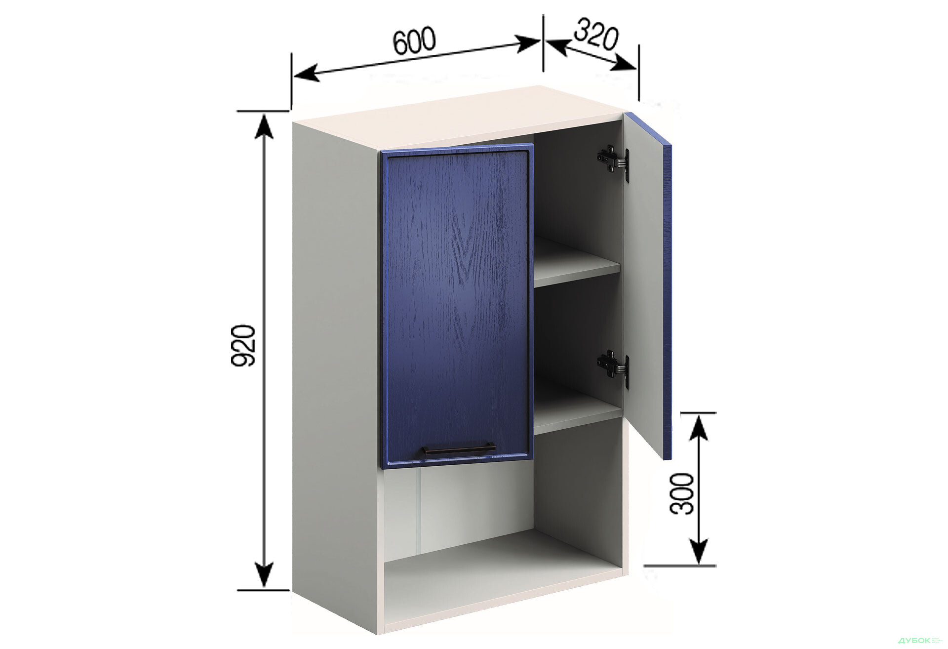 Зображення 1 - В 60 2Д п/мікрохв. (h-920) Аріель Світ Меблів
