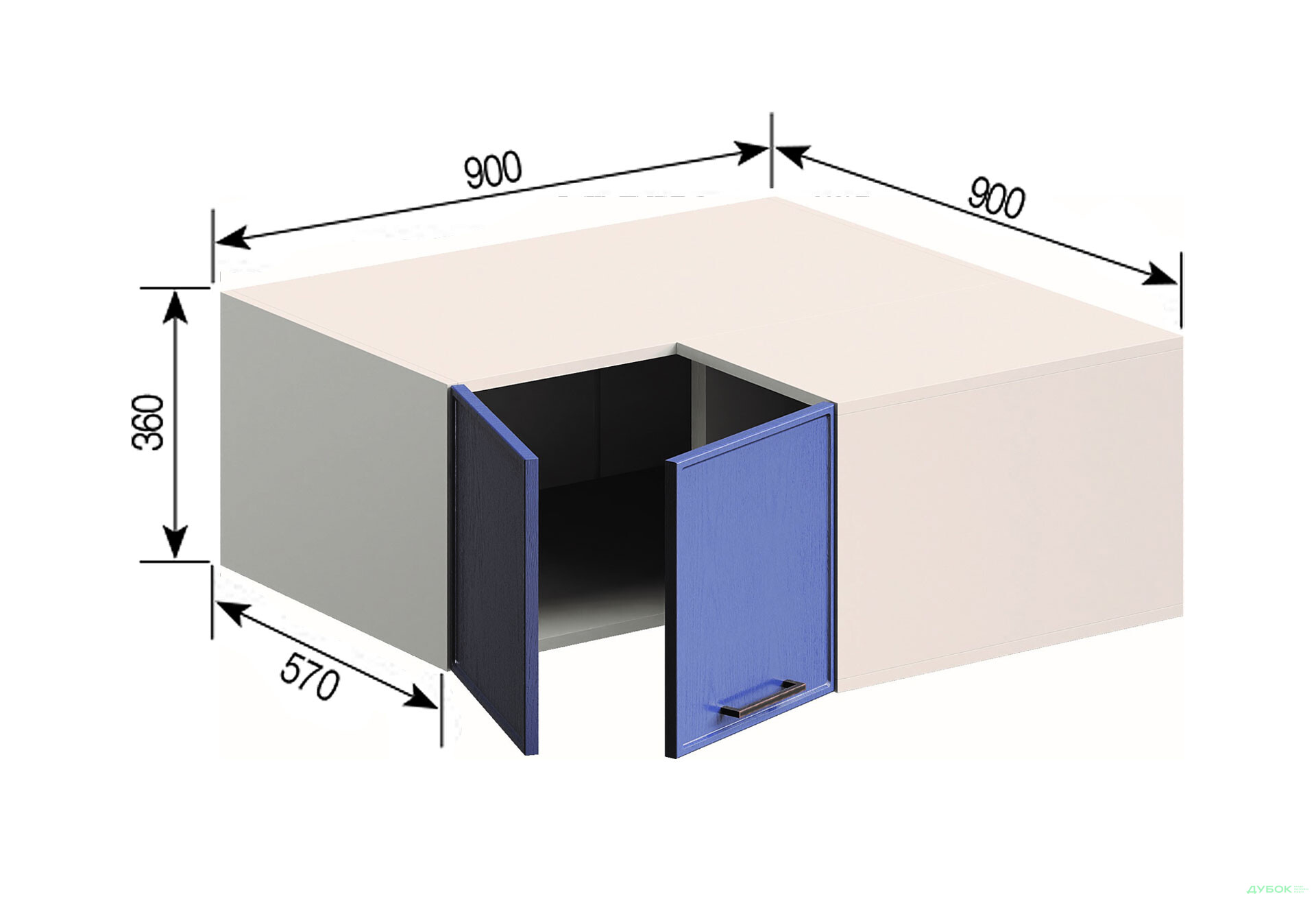 Изображение 1 - А 90x90 угол прямой (570) Ариэль Svit Mebliv