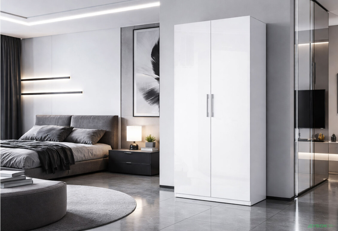 Изображение 2 - Шкаф МироМарк Фемили 2-дверный 90 см Белый, серия Н