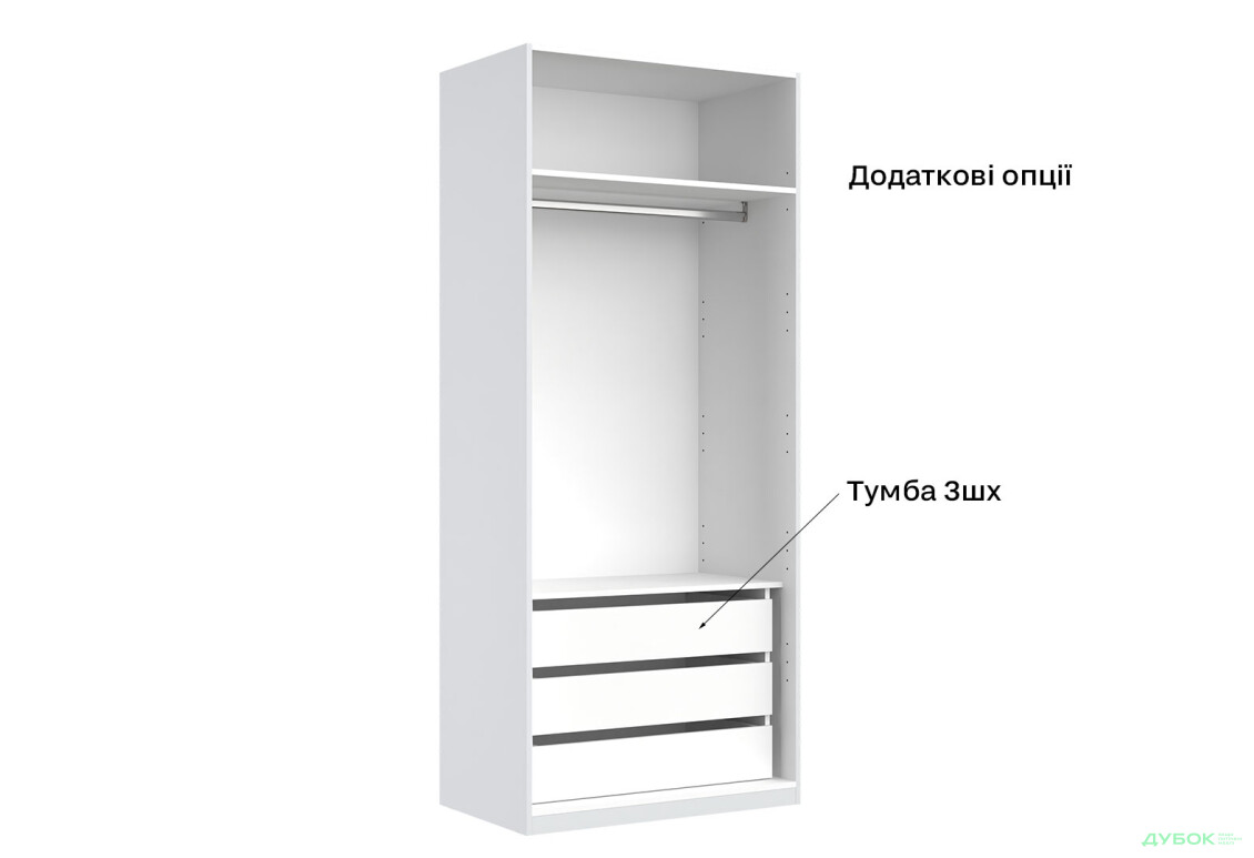 Изображение 13 - Шкаф МироМарк Фемили 2-дверный 90 см Белый, серия Н