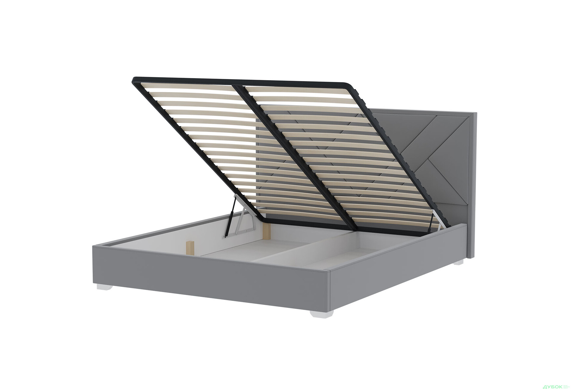 Ліжко-подіум Eurosof Олівія з матрацом Софія Нью 180х200 см з нішею та металопідйомником Артекс Allure Grey - Зображення 6 Зображення 6 - Ліжко-подіум Eurosof Олівія з матрацом Софія Нью 180х200 см з нішею та металопідйомником Артекс Allure Grey