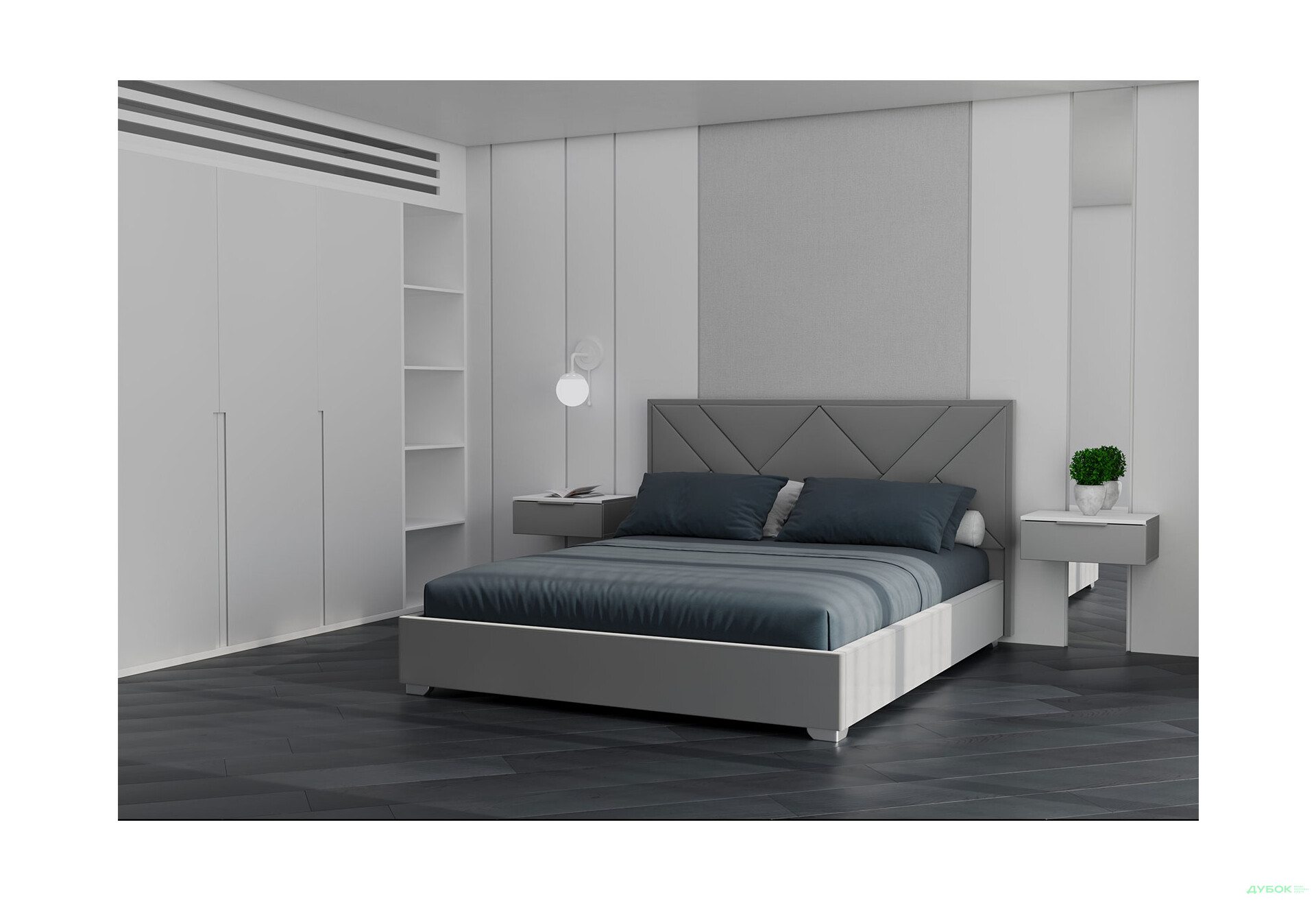 Ліжко-подіум Eurosof Олівія з матрацом Софія Нью 180х200 см з нішею та металопідйомником Артекс Allure Grey - Зображення 2 Зображення 2 - Ліжко-подіум Eurosof Олівія з матрацом Софія Нью 180х200 см з нішею та металопідйомником Артекс Allure Grey