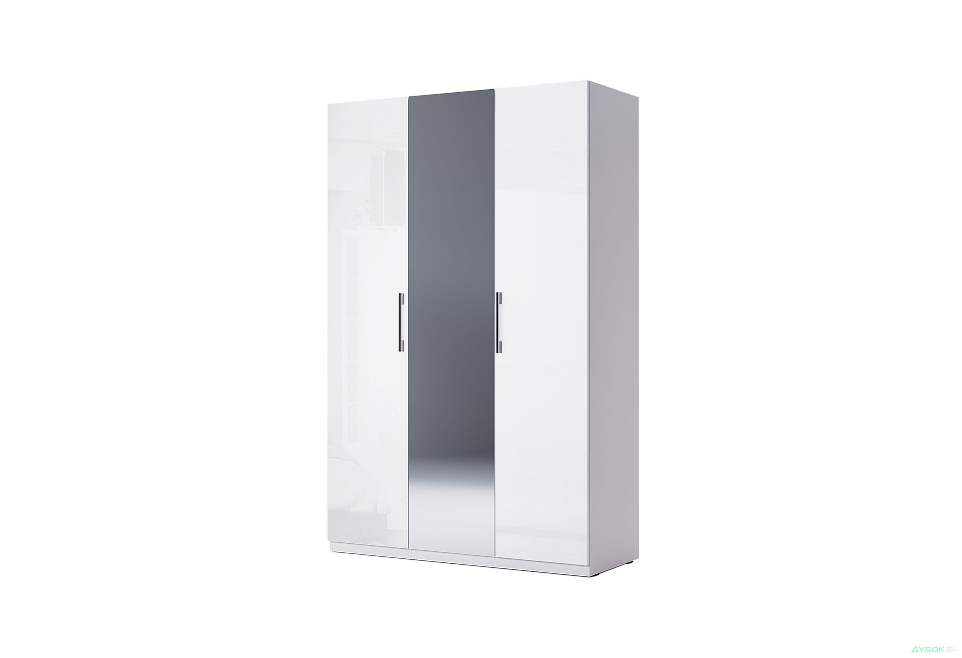 Шафа MiroMark Фемілі 3-дверна з дзеркалом 134 см Біла, серія Н - Зображення 1 Зображення 1 - Шафа MiroMark Фемілі 3-дверна з дзеркалом 134 см Біла, серія Н