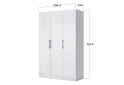 Шафа MiroMark Фемілі 3-дверна 134 см Біла, серія Н - Зображення 6 Зображення 6 - Шафа MiroMark Фемілі 3-дверна 134 см Біла, серія Н