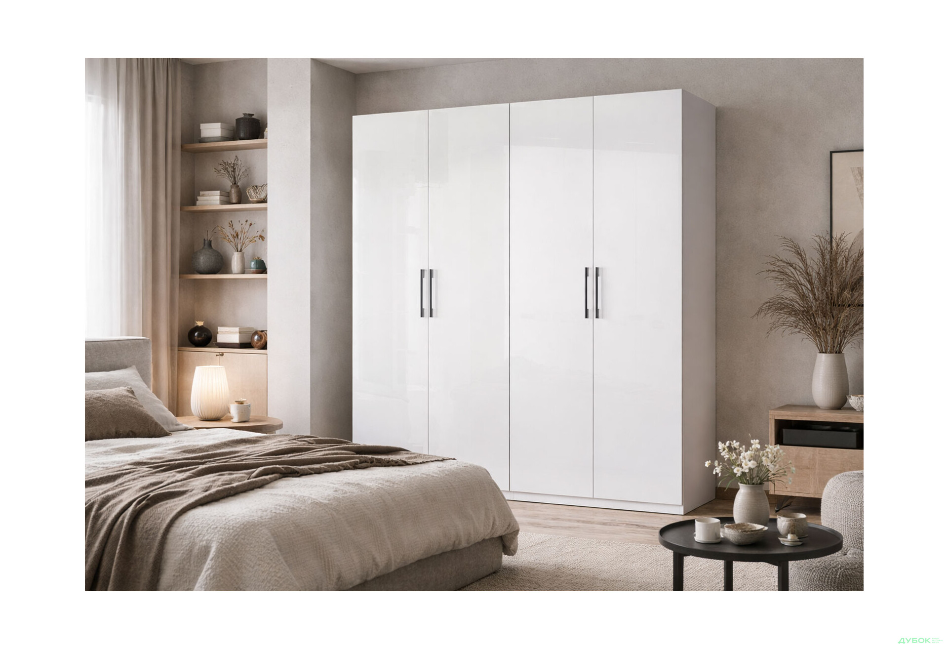 Зображення 2 - Шафа MiroMark Фемілі 4-дверна 179 см Біла, серія Н