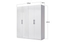 Шафа MiroMark Фемілі 4-дверна 179 см Біла, серія Н - Зображення 6 Зображення 6 - Шафа MiroMark Фемілі 4-дверна 179 см Біла, серія Н