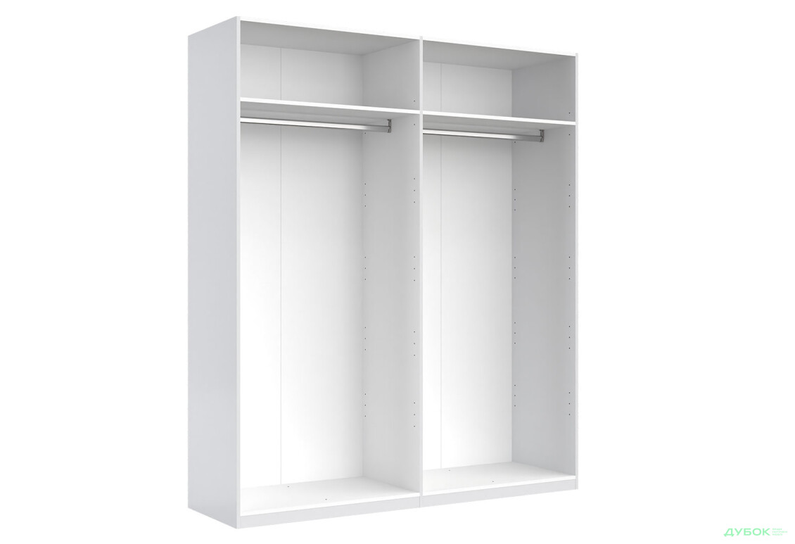 Шафа MiroMark Фемілі 4-дверна 179 см Біла, серія Н - Зображення 3 Зображення 3 - Шафа MiroMark Фемілі 4-дверна 179 см Біла, серія Н