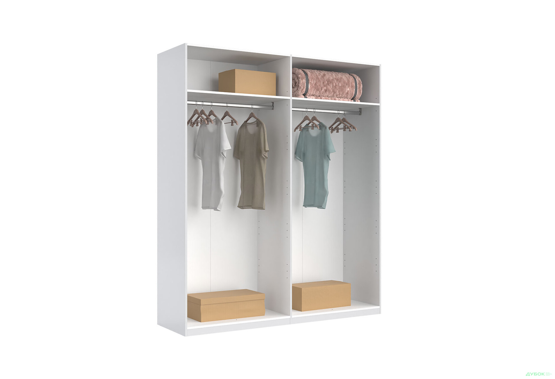 Шафа MiroMark Фемілі 4-дверна 179 см Біла, серія Н - Зображення 4 Зображення 4 - Шафа MiroMark Фемілі 4-дверна 179 см Біла, серія Н