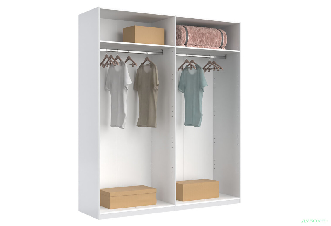 Шафа MiroMark Фемілі 4-дверна 179 см Біла, серія Н - Зображення 4 Зображення 4 - Шафа MiroMark Фемілі 4-дверна 179 см Біла, серія Н