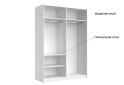 Шкаф-купе МироМарк Фемили 2-дверный с зеркалом 150х210 см Белая, серия Н - Изображение 16 Изображение 16 - Шкаф-купе МироМарк Фемили 2-дверный с зеркалом 150х210 см Белая, серия Н