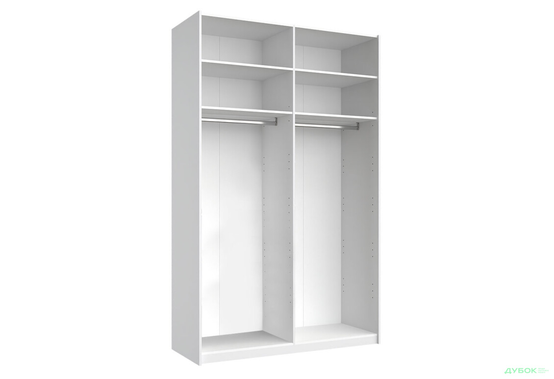 Зображення 2 - Шафа-купе MiroMark Фемілі 2-дверна 150х240 см Біла, серія Н