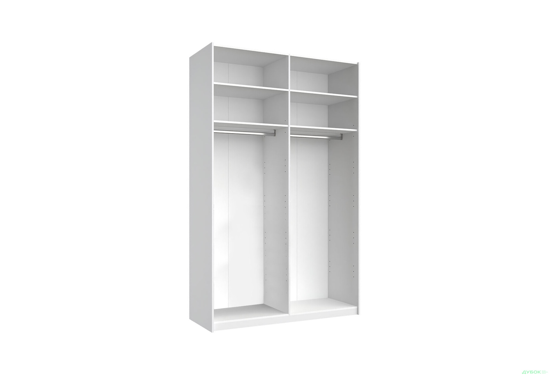 Шафа-купе MiroMark Фемілі 2-дверна із дзеркалом 150х240 см Біла, серія Н - Зображення 2 Зображення 2 - Шафа-купе MiroMark Фемілі 2-дверна із дзеркалом 150х240 см Біла, серія Н