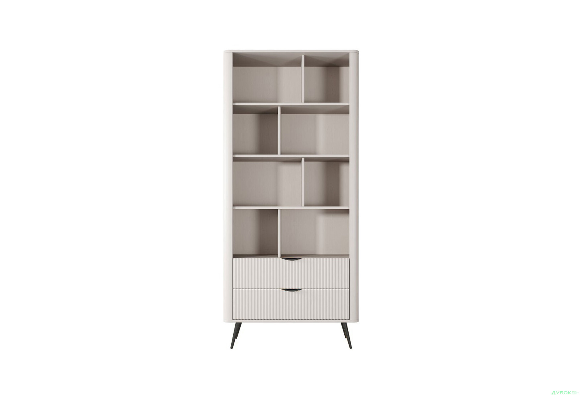 Шафа-стелаж відкритий Perfect Home Ланте / Lante з 2 шухлядами 88 см, бежевий, чорні ніжки - Зображення 3 Зображення 3 - Шафа-стелаж відкритий Perfect Home Ланте / Lante з 2 шухлядами 88 см, бежевий, чорні ніжки