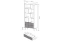 Изображение 6 - Шкаф-стеллаж открытый Perfect Home Ланте / Lante с 2 ящиками 88 см, черный, золотые ножки