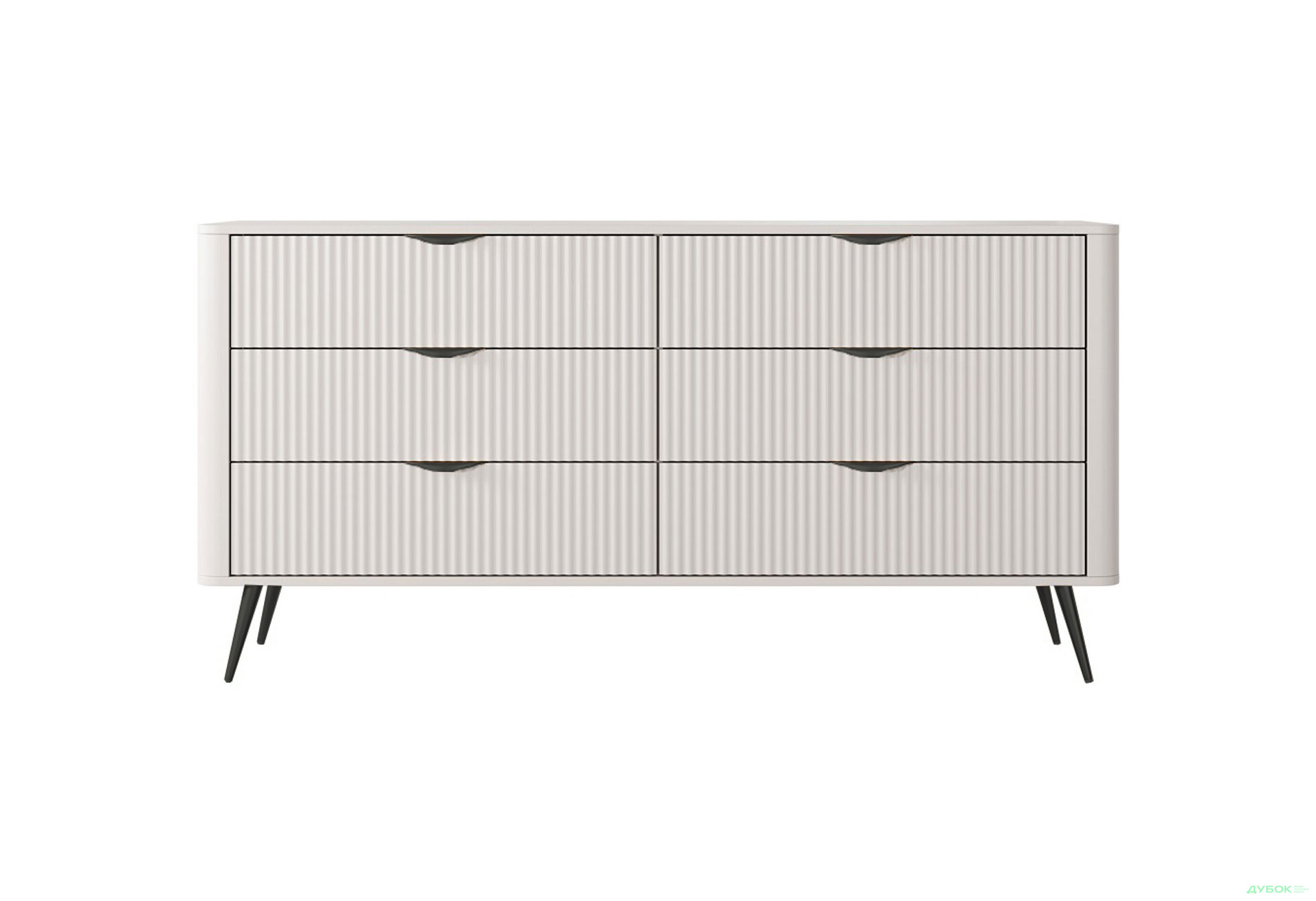 Комод Perfect Home Ланте / Lante з 6 шухлядами 163 см, бежевий, чорні ніжки - Зображення 4 Зображення 4 - Комод Perfect Home Ланте / Lante з 6 шухлядами 163 см, бежевий, чорні ніжки