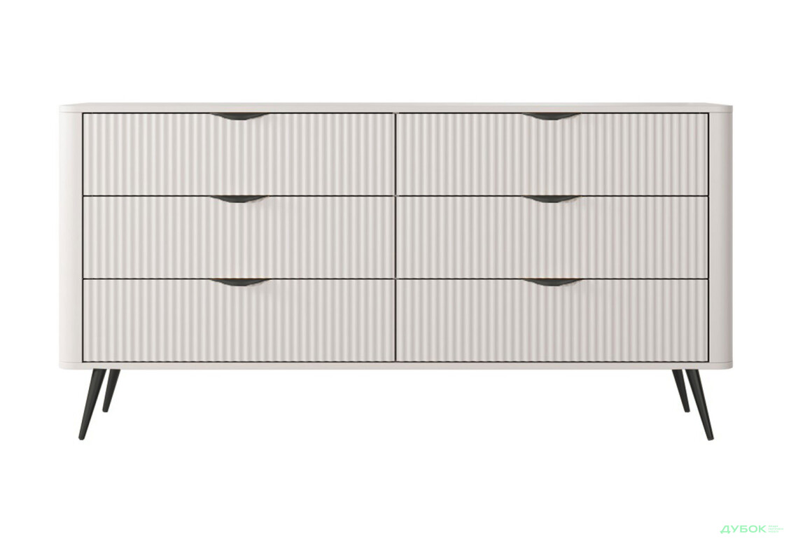 Комод Perfect Home Ланте / Lante з 6 шухлядами 163 см, бежевий, чорні ніжки - Зображення 4 Зображення 4 - Комод Perfect Home Ланте / Lante з 6 шухлядами 163 см, бежевий, чорні ніжки