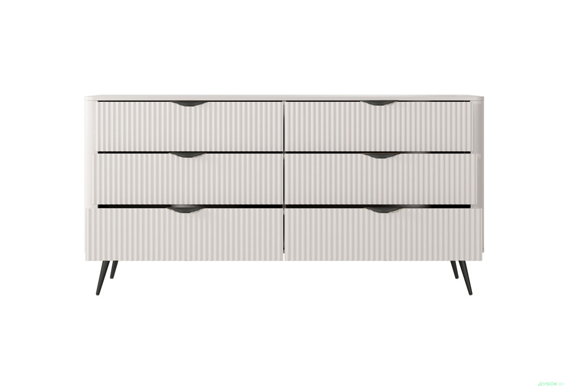 Комод Perfect Home Ланте / Lante з 6 шухлядами 163 см, бежевий, чорні ніжки - Зображення 5 Зображення 5 - Комод Perfect Home Ланте / Lante з 6 шухлядами 163 см, бежевий, чорні ніжки