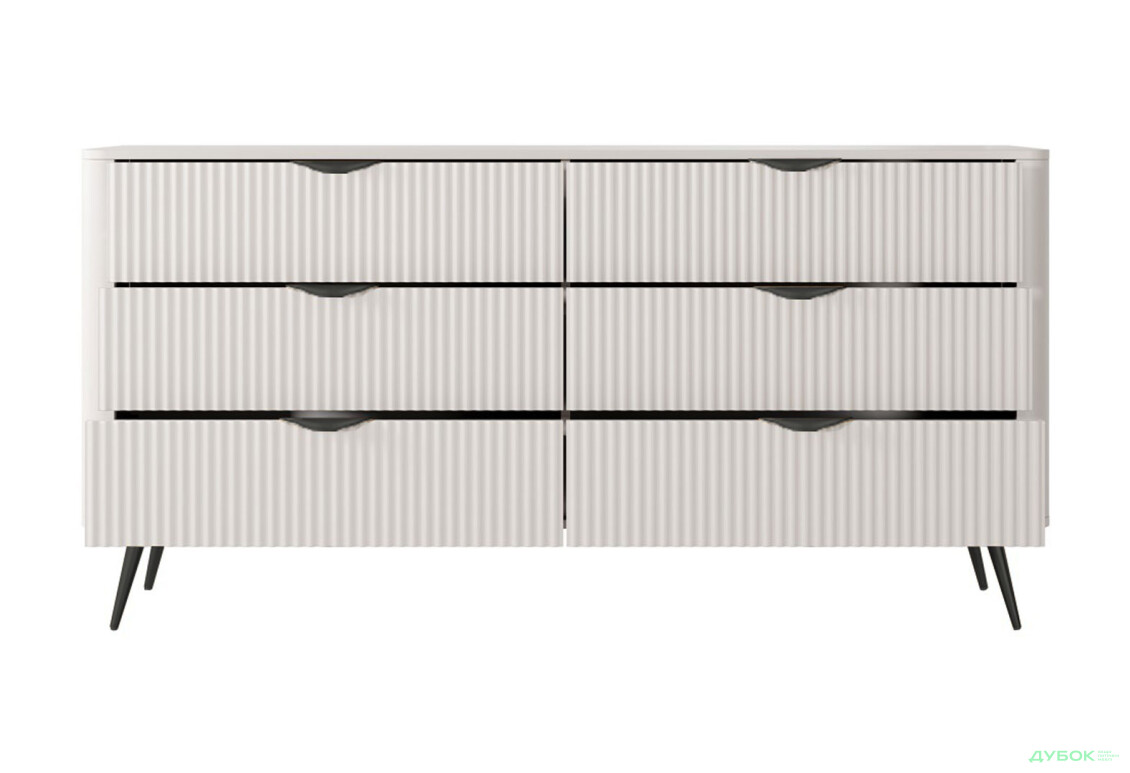 Комод Perfect Home Ланте / Lante з 6 шухлядами 163 см, бежевий, чорні ніжки - Зображення 5 Зображення 5 - Комод Perfect Home Ланте / Lante з 6 шухлядами 163 см, бежевий, чорні ніжки