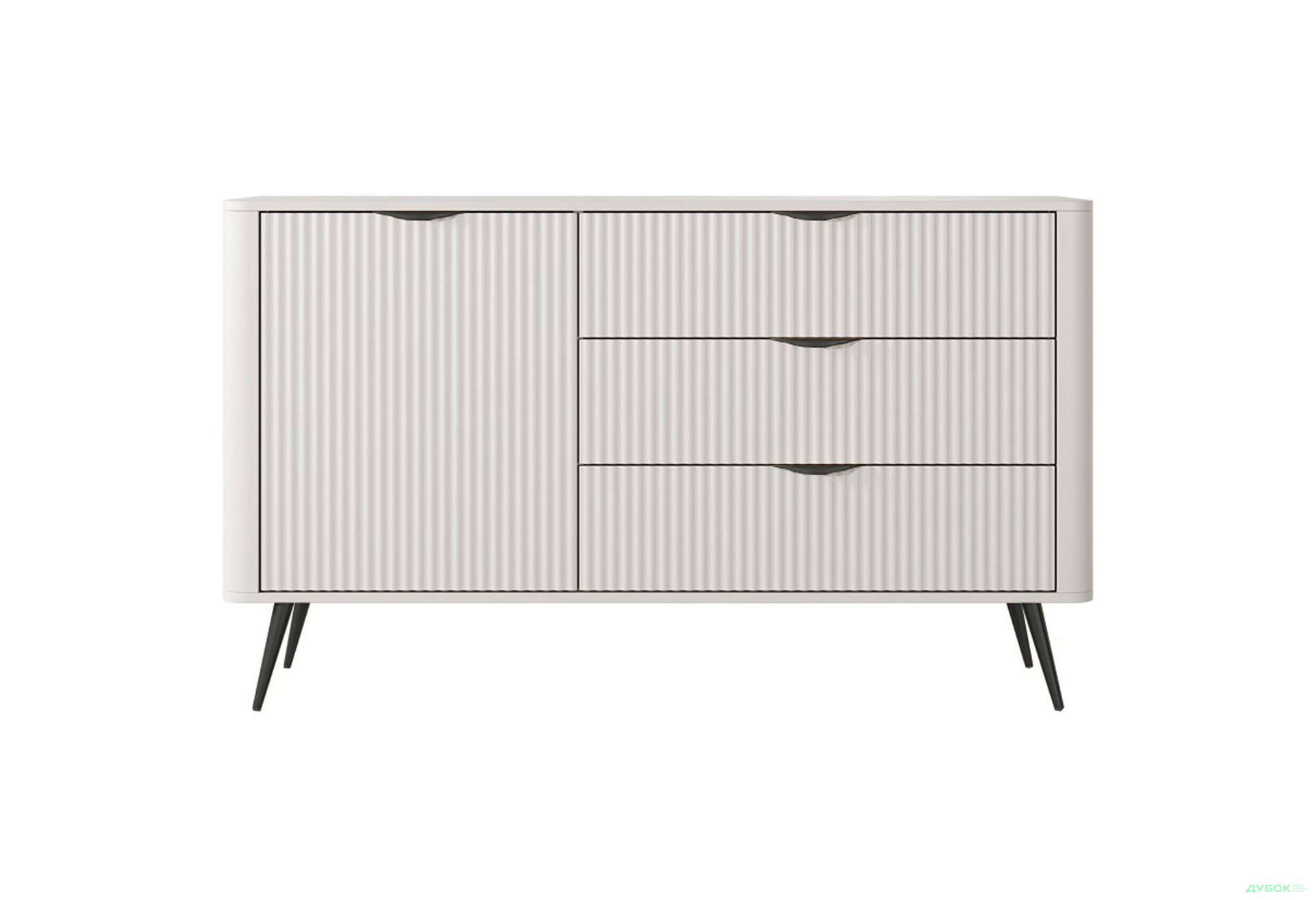 Изображение 4 - Комод Perfect Home Ланте / Lante 1-дверный с 3 ящиками 138 см, бежевый, черные ножки