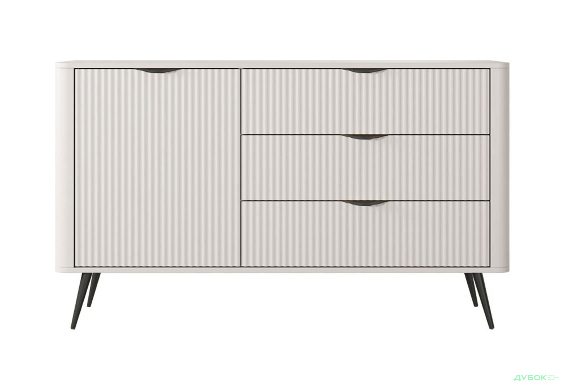 Изображение 4 - Комод Perfect Home Ланте / Lante 1-дверный с 3 ящиками 138 см, бежевый, черные ножки