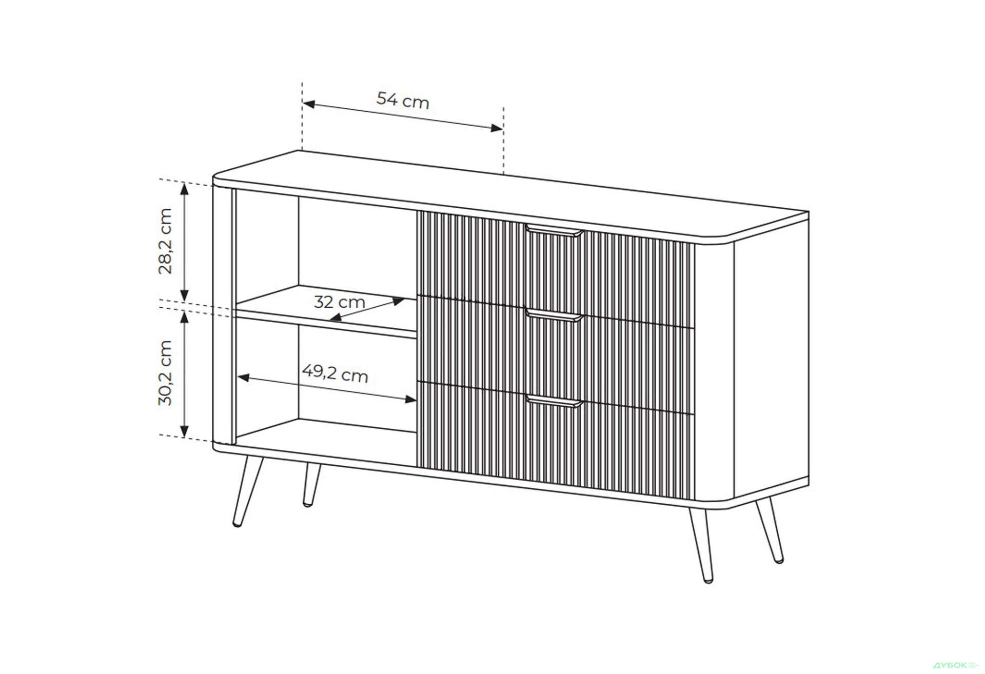 Комод Perfect Home Ланте / Lante 1-дверний з 3 шухлядами 138 см, чорний, золоті ніжки - Зображення 5 Зображення 5 - Комод Perfect Home Ланте / Lante 1-дверний з 3 шухлядами 138 см, чорний, золоті ніжки