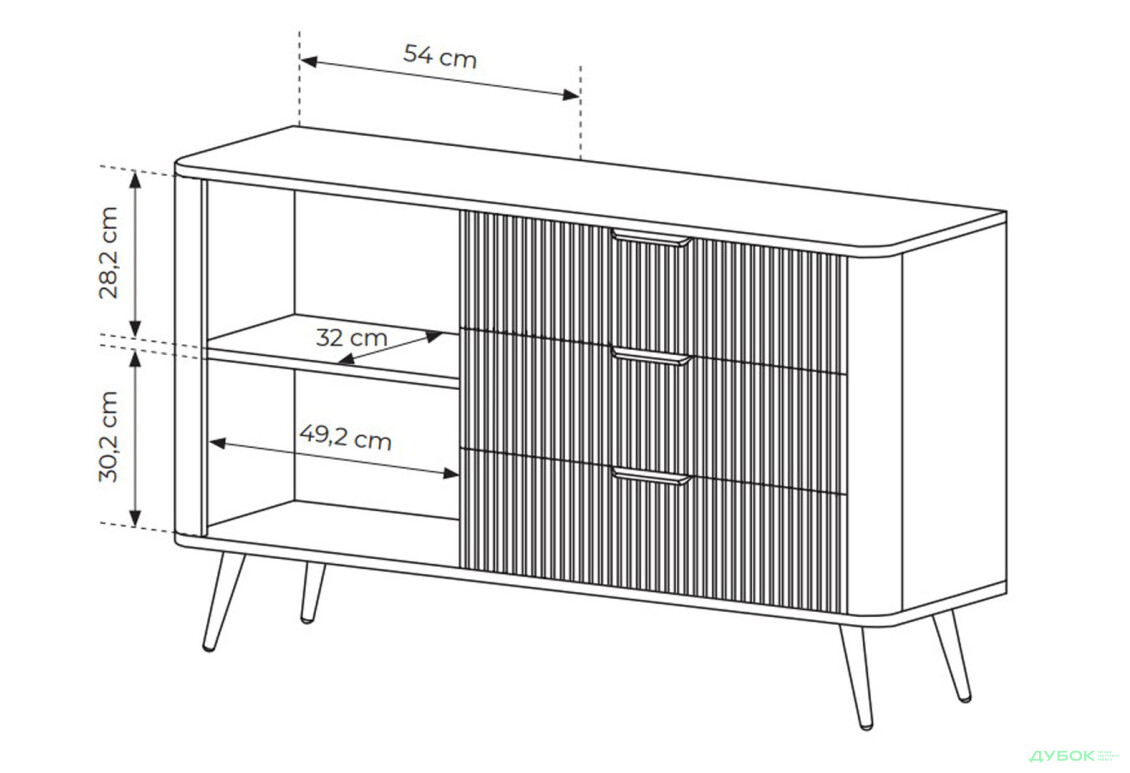 Комод Perfect Home Ланте / Lante 1-дверний з 3 шухлядами 138 см, чорний, золоті ніжки - Зображення 5 Зображення 5 - Комод Perfect Home Ланте / Lante 1-дверний з 3 шухлядами 138 см, чорний, золоті ніжки