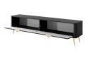 Изображение 2 - Тумба под ТВ Perfect Home Ланте / Lante с 2 дверками 200 см, черный, золотые ножки