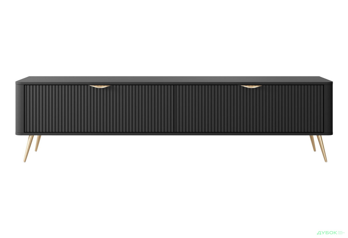 Изображение 4 - Тумба под ТВ Perfect Home Ланте / Lante с 2 дверками 200 см, черный, золотые ножки