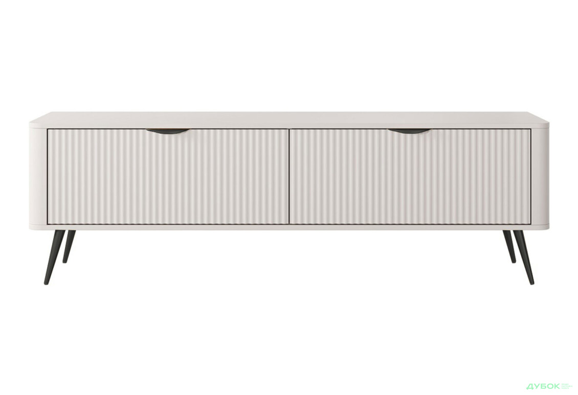 Тумба под ТВ Perfect Home Ланте / Lante с 2 дверками 163 см, бежевый, черные ножки - Изображение 4 Изображение 4 - Тумба под ТВ Perfect Home Ланте / Lante с 2 дверками 163 см, бежевый, черные ножки