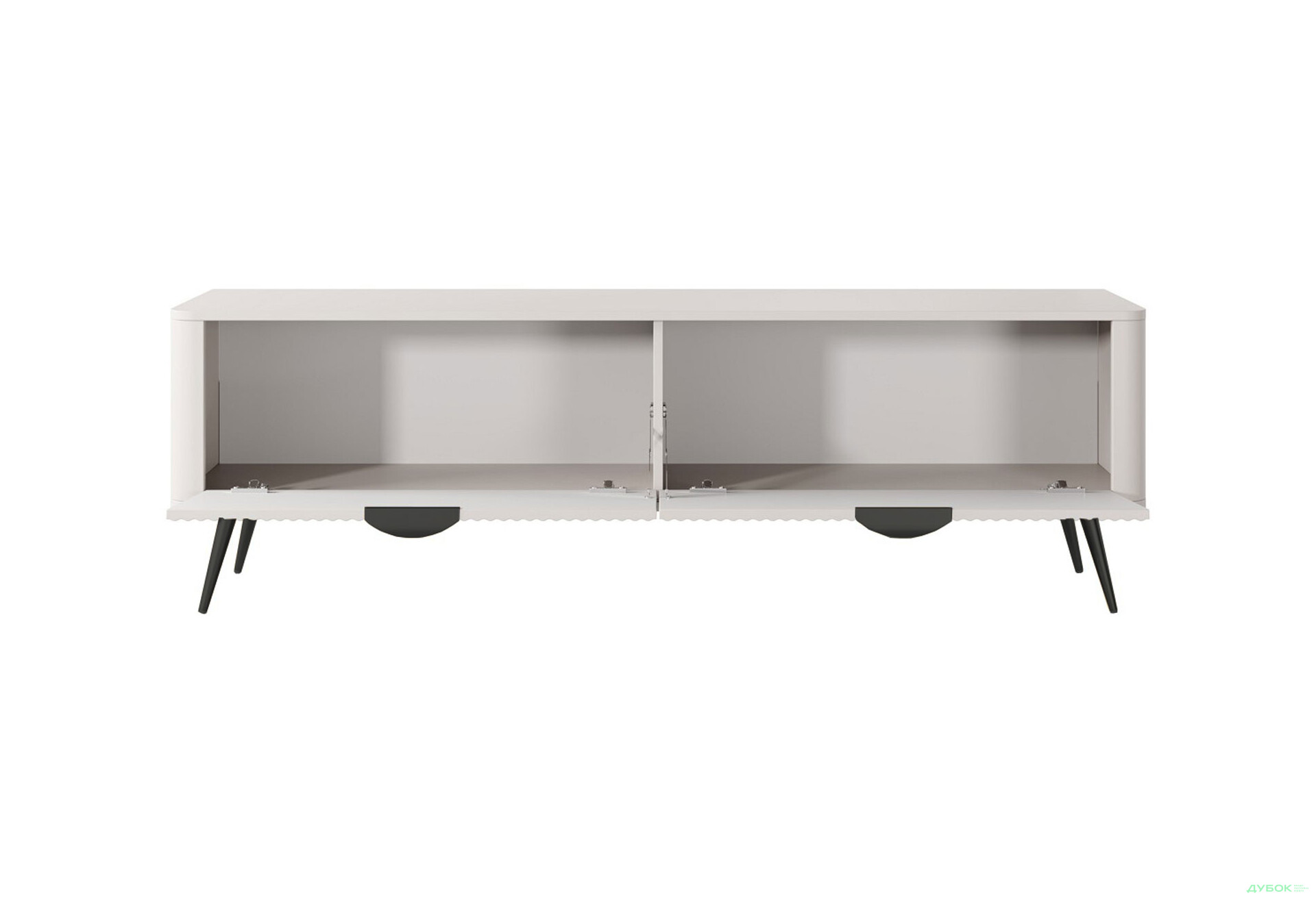 Тумба под ТВ Perfect Home Ланте / Lante с 2 дверками 163 см, бежевый, черные ножки - Изображение 5 Изображение 5 - Тумба под ТВ Perfect Home Ланте / Lante с 2 дверками 163 см, бежевый, черные ножки