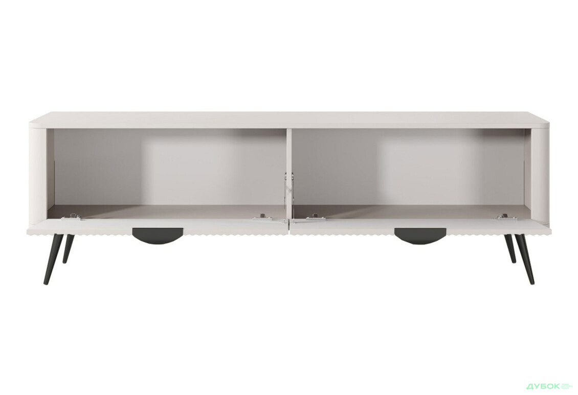 Тумба под ТВ Perfect Home Ланте / Lante с 2 дверками 163 см, бежевый, черные ножки - Изображение 5 Изображение 5 - Тумба под ТВ Perfect Home Ланте / Lante с 2 дверками 163 см, бежевый, черные ножки