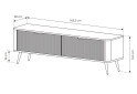 Изображение 6 - Тумба под ТВ Perfect Home Ланте / Lante с 2 дверками 163 см, бежевый, черные ножки