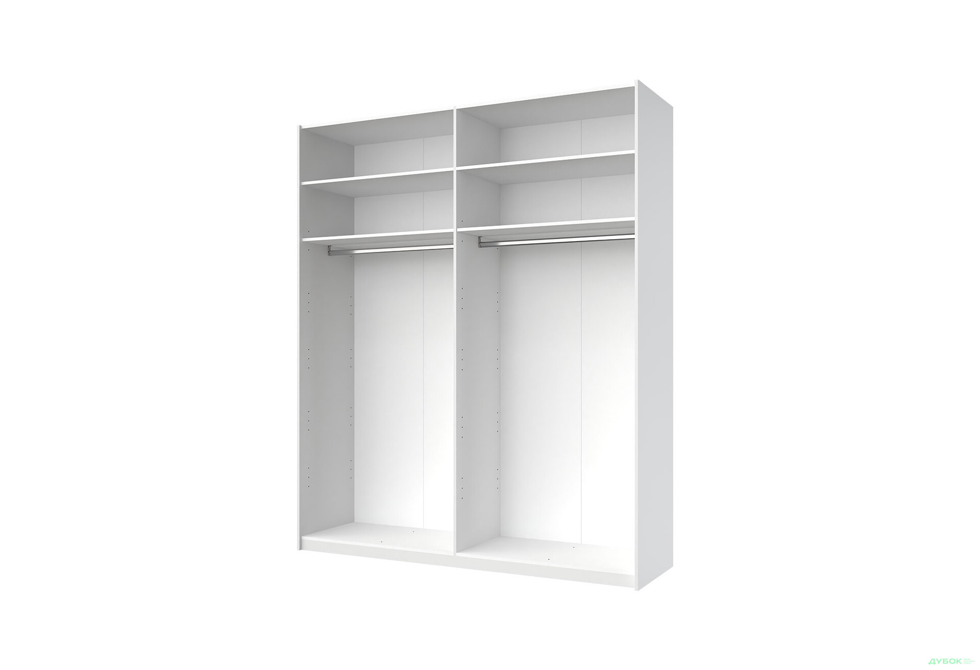 Шкаф-купе МироМарк Фемили 2-дверный с зеркалом 200х240 см Белый, серия Н - Изображение 2 Изображение 2 - Шкаф-купе МироМарк Фемили 2-дверный с зеркалом 200х240 см Белый, серия Н