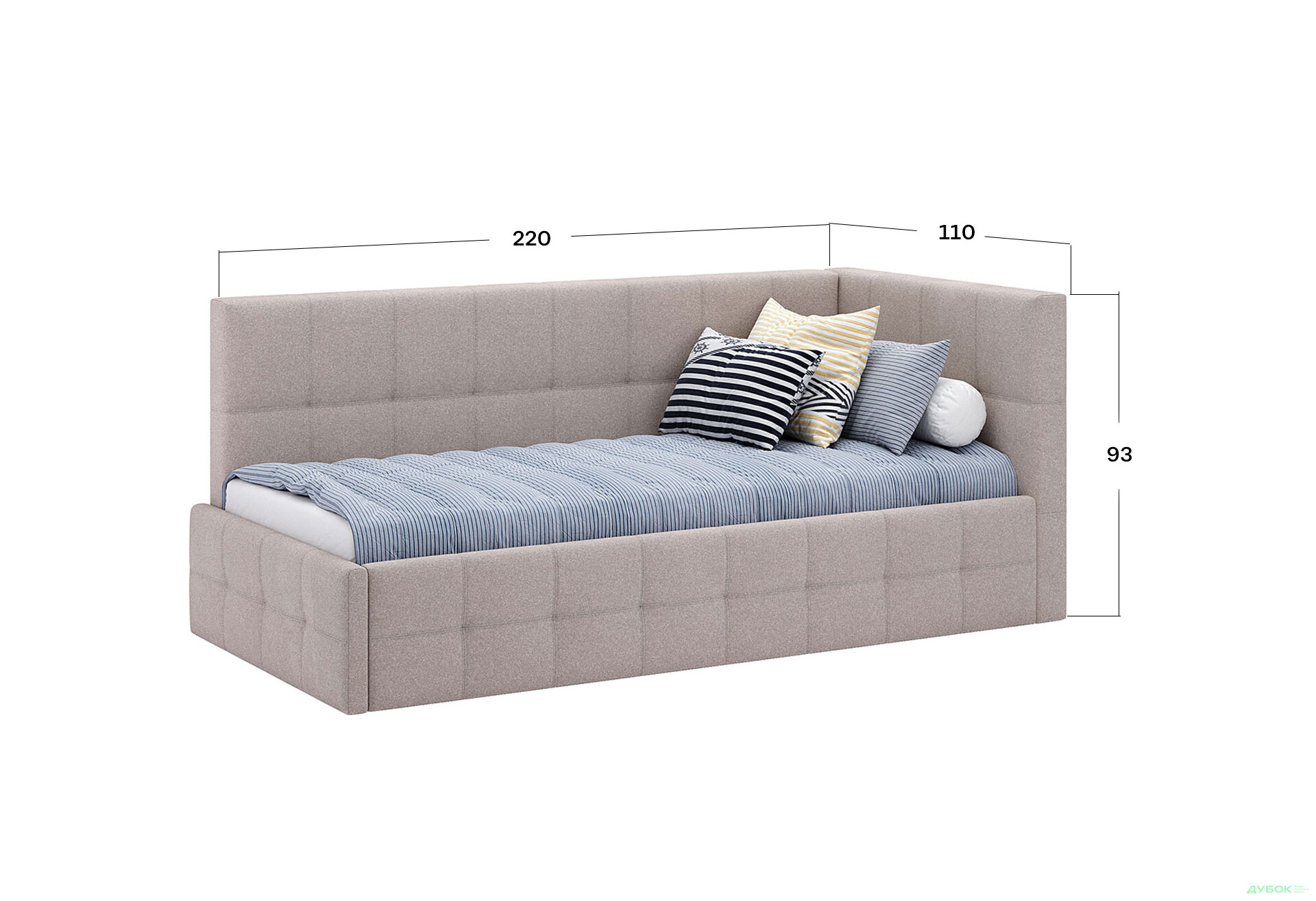 Зображення 3 - Ліжко м'яке MiroMark Келлі 90х200 см підйомне