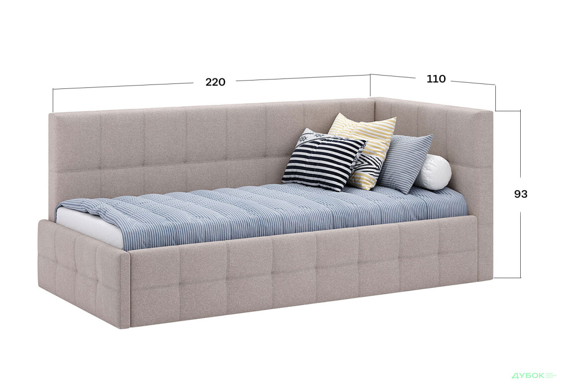 Зображення 3 - Ліжко м'яке MiroMark Келлі 90х200 см підйомне