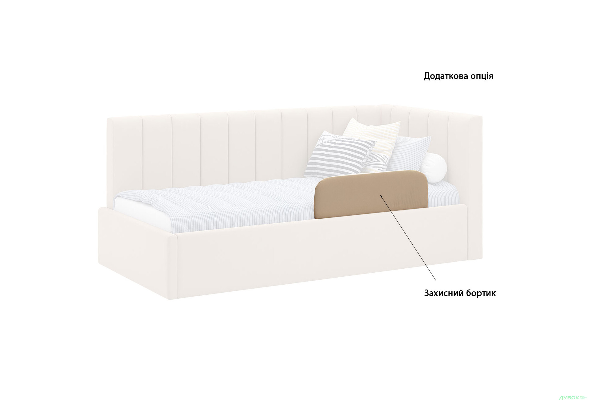 Зображення 4 - Ліжко м'яке MiroMark Шайн 90х200 см